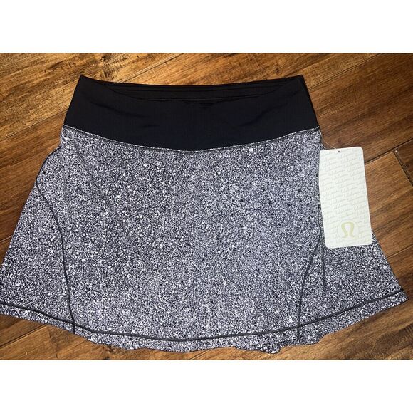 NWT Lululemon Size 2 Tall Circuit Breaker Skirt II Luminesce Black Skort Tennis - Picture 6 of 12